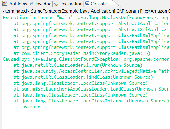 ClassNotFoundException org.apache.commons.logging.LogFactory Java Exception